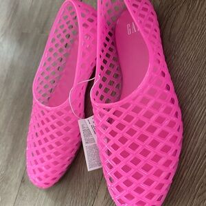 GAP Women's Bright Pink Mesh Flats